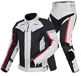BDXZJ Wasserdichter Motorradanzug Für Herren, Motorradbekleidung Motorrad Jacke Herren Mit Protektoren Motorrad Abnehmbare Rüstung Schutzkleidung Reflektierende Jacke Schutzjacken B,XXL