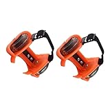 Toyvian 1Paar Fersenradschuhe Mit Leuchtenden Rädern Verstellbar Rollschuhe Für Spielzubehör Für Gleichgewicht Und Koordination Orangefarbenes Design Für Spaß Beim