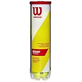 Wilson Tennisbälle, Triniti, 4 Bälle, Hülle 100% recyclebar, WRT125200, WRT110000, yellow, 6.5