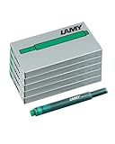 LAMY T10 5er Set Tintenpatronen mit großem Tintenvorrat - geeignet für alle Lamy Patronenfüllhaltermodelle - Inhalt 1,25ml je Patrone - 5 Stück pro Päckchen - Tintenfarbe grün