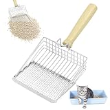 GmeDhc Katzenklo Schaufel Metall, Katzenstreuschaufel mit Langer Griff, Katzenschaufel für Katzenklo, Tiefer Katzenschaufel, Katzenstreu Schaufel Große, für Katzenstreu Klumpstreu