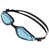 RISEOFLE Schwimmbrille für Herren/Damen, Schwimmbrille Erwachsene, UV-Schutz, Anti-Beschlag, Verstellbar Gurt Komfort Schwimmbrille - Schwarz unpolarisiert
