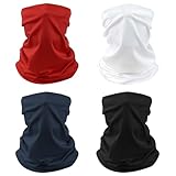 Awumbuk Halstuch Herren & Damen 4er Pack – Multifunktionstuch Unisex Nahtlose Bandanas, Sport & Motorrad | Atmungsaktiv, Winddicht, Sonnenschutz | Outdoor Arbeit Radfahren Laufen