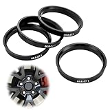 QYHON 4X Zentrierringe 66.6 auf 57.1 – Radnaben-Zentrierringe Kunststoff schwarz, Felgen Zentrierringe, Aluminium Zentrierringe 66,6-57,1 mm, universeller Zentrierring für Felgen & Radnaben