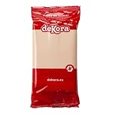 Dekora - Kuchendeko Fondant Beige - Tortenfondant Zuckerpaste für Torten und Cupcakes - Rollfondant für die Herstellung aller Arten von Dekorationen - Einfaches Formen - 250 g