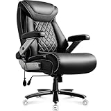 Fantasylab Bürostuhl 250kg mit 5D Verstellbaren Armlehnen Ergonomischer Chefsessel mit Verstellbare Lendenwirbelstütze Schwarz