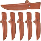 Angoily PU Messerabdeckung 6 Stück Rutschfeste Universelle Cutter Schutzhülle Wiederverwendbares Messeretui für Küchenmesser Robuster Schnittschutz für Kochmesser