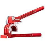 Toolwiz Rohrbiegegerät 3-in-1 Bremsleitung Biegewerkzeug 6-8-10 mm Rohrbieger 0-180 Grad manueller biegezange für Aluminium Messing Kupferrohr Dünnes Hohlrohr - Rot