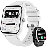 Smartwatch Fitnessuhr Armbanduhr Telefonfunktion Uhren - Smart Watch Damen Herren Uhr Fitness Tracker 1,83' Touchscreen Wasserdicht Blutdruck Herzfrequenz Schrittzähler Sportuhr Kompatibel Android iOS