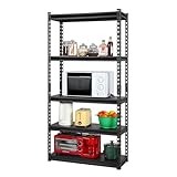 PACHIRA E-Commerce Lagerregal mit 5 Ebenen, strapazierfähig, verstellbar, 750 kg, Metallregal, für Büro, Speisekammer, Küche, 76,2 x 30,5 x 151,9 cm (B x T x H)