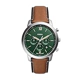 Fossil Herren Analog Quarz Uhr mit Leder Armband FS5963