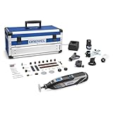 Dremel 8240 Akku-Rotationswerkzeug, 12V 2Ah Lithium-Ionen-Akku, Multifunktionswerkzeug Set mit 5 Auf-und Vorsätzen, 65 Zubehören, variable Drehzahl 5.000–35.000/min, und schnelle Ladezeit