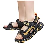 Sandalen Jungen 26, Sandalen für Jungen rutschfeste Wassersandalen Breite Füße Trekkingsandalen Kindersandalen Outdoorschuhe Peeptoes Sommer Sommerschuhe Sandaletten Barfußschuhe, Gold, 39
