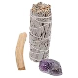 iplusmile Salbeibündel mit Holzstäbchen Duftsalbei für Meditations und Yogaräume Sowie zur Reinigung und Segnung von Wohnräumen