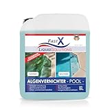 Algenvernichter 5 Liter – Hochwirksamer Pool-Algenentferner für kristallklares Wasser, poolklar, Pool Reinigung, Pool Pflege, Algizid für Pools, Algenfrei