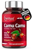 Camu Camu Extrakt 600mg natürliches Vitamin C Hochdosiert XXL Dose 250 vegane Kapseln laborgeprüft und produziert in Deutschland