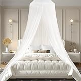Moskitonetze Bett,moskitonetz doppelbett,Reise Mückennetz bett,Hängendes Moskitonetz für Kinderbett,Insektennetz Baldachin für Hängematte Zuhause Reisen Camping Insektenschutz(60*250*1050cm, weiß)