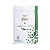 AMOR NATURE 53mm Kondome 100er Pack I Premium Kondom naturfarben I Kondome gefühlsecht hauchzart I 0,07 mm Wandstärke I vegan I Condoms for men