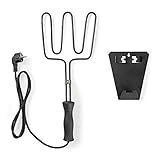 Grillanzünder elektrisch 800 Watt – schnelles & chemiefreies Anzünden von Holzkohle – große Zündfläche mit 3 Elektro Glühwendeln und Halterung – ideal für Grill, BBQ, Camping & Balkon