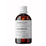 wesentlich. Jojobaöl kaltgepresst 100ml | nativ - 100% reines Jojobaöl | vegan | Haut - Haare - Bart und Kopfhaut | Gesicht und Nägel | Naturreines Gesichtsöl und Körperöl