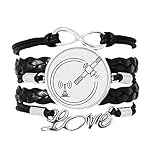 OFFbb-USA Armband mit Satellitensignalen rund um den Empfang, Liebeszubehör, gedrehtes Leder, Strickseil, Armband, Geschenk