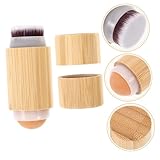 FRCOLOR Ölabsorbierender Rollball-make-up-pinsel Haarbürste Haarwaschbürste Make up Pinsel Foundation-applikatorpinsel Tragbarer Foundation-flüssigkeitspinsel Light Brown Vulkangestein