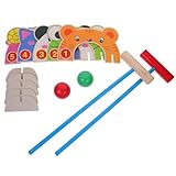 Milisten 1 Satz Krocket Spielbälle für Rasen Erholungsspiel Kick-Crocket-Spiel interaktives Animals Toys for rasenkante Kindergeschenk Vorschulspiele hölzern