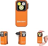 OLIGHT Oclip Pro Mini LED Taschenlampe mit Flutlicht, fokussiertes Licht und Rotlicht,500 LM helle USB-C wiederaufladbare Flashlight,IPX6 Clip Lampe kleine Blinklicht für Läufer Camping (Orange)