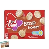 Set 1x Red Band Stophoest Lakritz-Menthol Bonbons 4 Rollen á 40g I harte Lutschpastillen aus den Niederlanden I perfekt für Handtasche, Auto etc. I Bonbons Holland I Süßwaren I Holland-Box by Vriens