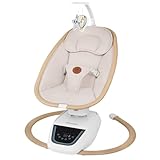 Lionelo OLIVIA Elektrische Babywippe bis zu 9 kg Neigungsverstellung, natürliches Schaukeln, 4 Geschwindigkeiten, ergonomischer Sitz, 13 Melodien, 2 Spielzeuge, Fernbedienung