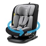 Booboo Safety Lissabon i-Size, drehbarer Kindersitz 40-150 cm, Reboarder mit Isofix, Baby Autositz – Black Grey