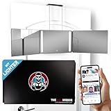 360 Grad-LED-Spiegel - Reisevariante mit verstellbaren Teleskophaken, perfekter Selbsthaarschnitt-Spiegel für Männer - 3-fach Spiegl zum Haareschneiden - Spiegl zum Schneiden Ihrer Haare