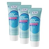 TePe Daily Zahnpasta, milder Minzgeschmack, sanfte Zahnpasta für den täglichen Gebrauch und mit altersgerechtem Fluoridgehalt zur Kariesvorbeugung (Packung mit 3)