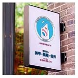 Doppelseitiger Leuchtkasten, LED-Leuchtschild „Offene Schilder“, Leuchtkasten-Werbedisplay mit wandmontiertem Aluminiumrahmen, 3D-Menütafel mit Hintergrundbeleuchtung für den Außen