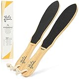 Robin Goods® 2X Hornhautraspel Fußfeile aus Holz, grob & fein | Hornhautfeile, Hornhautentferner zur Entfernung von Hornhaut & Schwielen (2 Stück)