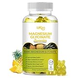 Izkan – Magnesium Glycinat-Gummis 1600 mg – Zuckerfreies Magnesium präparat mit Kalzium, Kalium, Vitamin D, B6 für | Ruhige Stimmung | Schlaf, |Stress | 60 Gummis | 30 Tage Lieferung | Vegan |