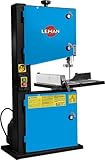 LEMAN LOSRU250 Bandsäge für Holz, Rüschen 250 mm, Motor 350 W, neigbarer Tisch 0°-45°, verstellbare Schnittführung