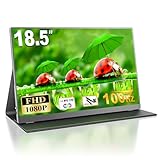 MOMODS Portable Monitor 18,5 Zoll - 100Hz Tragbarer Gaming Monitor, IPS 1080P HDR VESA Mobiler Bildschirm mit Mini HDMI USB Typ C Ansculuss, für Laptop, Handy, Mac, Xbox, PS5