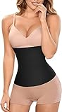 CHUMIAN Korsage Bauchweg Damen Waist Trainer Korsett Postpartum Belly wrap Bauchband Taillenformer Shapewear Unterbrust Corsage bauchweggürtel (Schwarz, S)