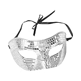 Disco-Kugel-Glitzer-Gesichtsmaske, Glitzer-Musikmaske für Erwachsene, coole Anonymous-Masken, Hochzeits-Requisiten-Glitzerabdeckung, glänzend plattierte Gesichtsbedeckung und Party-Kostümzubehör