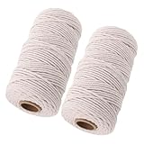 NIYANGLE 2 Rollen Baumwoll kochgarn Stark Butchers Twine für Fleischbinden Würstchenherstellung und Backen Hitzebeständig Reißfest Vielseitig für Haushalt und Profi küche