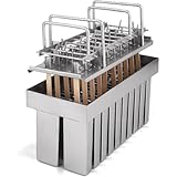 Eisformen aus Edelstahl, 20 Stück, 85 ml Fassungsvermögen für Saft und Smoothies, inklusive Deckel für einfaches Einfrieren und Aufbewahren