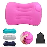 YOUXIU Aufblasbares Kissen, Camping Kissen, Reisekissen Handpresse Aufblasbar – Praktisches Kopfkissen zum Camping, Outdoor, Backpacking, für Auto, Flugzeug, Strand – Ideal Für Urlaub, Reise