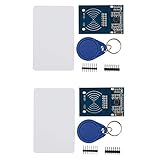 Hailege 2pcs RFID Kit - Mifare RFID RF IC Card Sensor Module + S50 Blank Card + Key Ring for Arduino