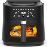 Heißluftfritteuse XXL 9L mit Sichtfenster – 2350W Air Fryer mit Touchscreen, 9 Automatikprogrammen, Metall-Innenraum & Shake-Erinnerung