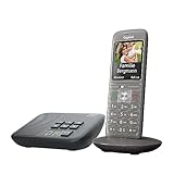 Gigaset CL660A - Schnurloses DECT-Telefon mit Anrufbeantworter und großem TFT-Farbdisplay - moderne Benutzeroberfläche, großes Adressbuch, schlankes Design Telefon, anthrazit-metallic