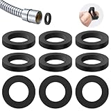 FOMGIIN 25 Stück Brauseschlauch Unterlegscheiben, 19 mm Schlauch Dichtung Gummi Wasserhahn Anschluss Dichtungsringe, Gummi Flache Unterlegscheibe für Brauseschlauch Wasserhähne (Schwarz 3/4 zoll)