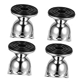 SEWOART 4 Stück Runde Möbelbeine Leveler Höhenverstellbare Möbel Füße zum Ausgleichen Möbel Fußschoner für Hartböden Robuste Eisenbasis für Tische und Sofas