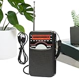 Tragbares AM/FM-Radio – AM/FM-Radio für Familie | Kabelloser Empfänger für Camping und kompakte Audiogeräte