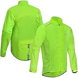 Brisk Bike Fahrrad Regenjacke Herren leichte und wasserdichte Fahrradregenjacke gut sichtbare lange Ärmel Fahrradjacke Herren (DE/NL/SE/PL, Alphanumerisch, M, Regular, Regular, Green)